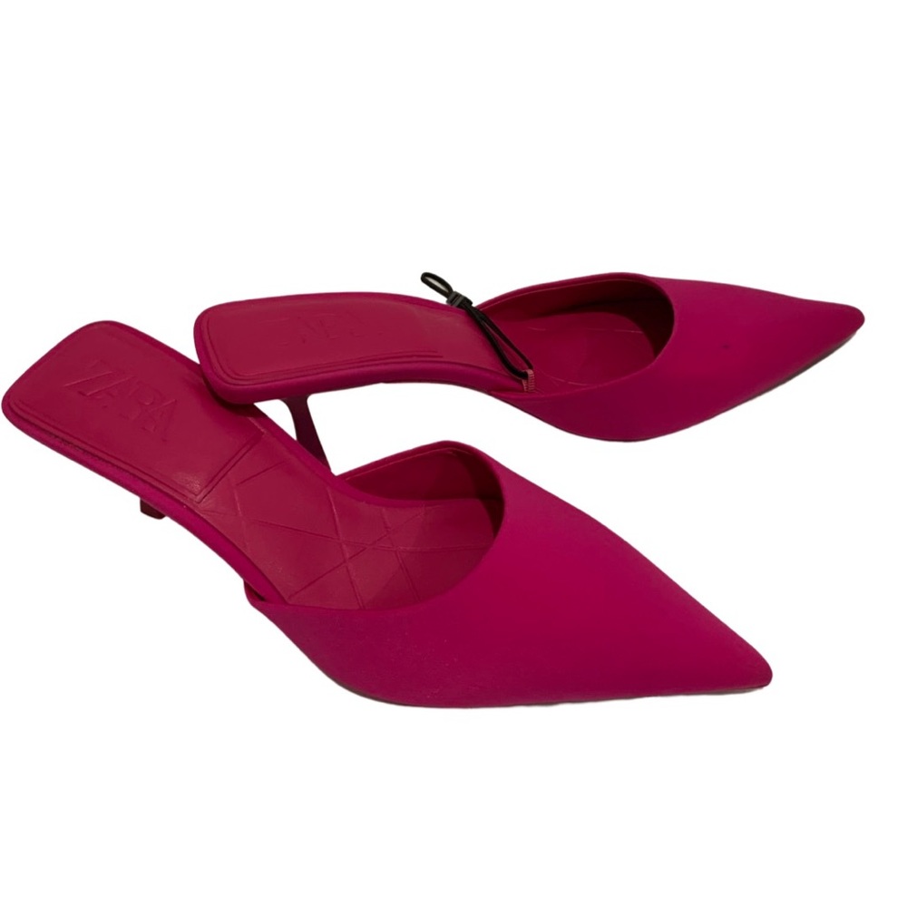 Zara Pink kitten Heel shoe